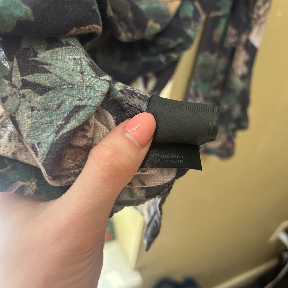 All Saints Black and Green Casual Button Down Shirt - Picture 7 of 7